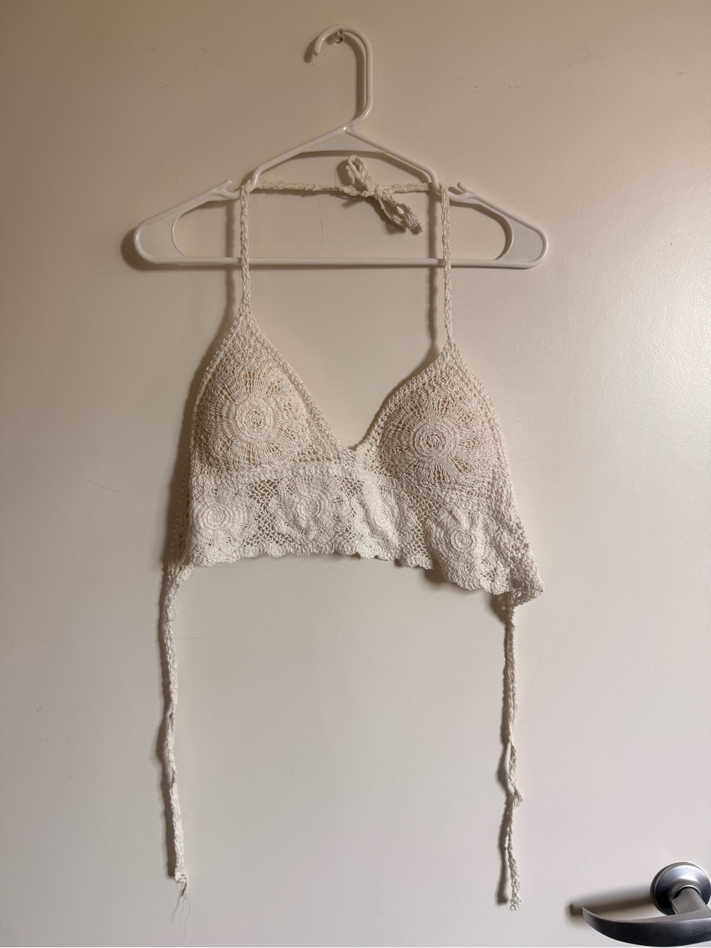Cream Crochet Bralette Top - Women's Intimates